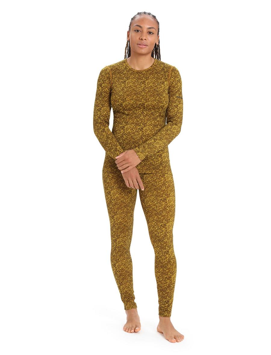 Silent Gold / Clove Icebreaker Merino 200 Oasis Lichen Women's Leggings | AU 1524MQZA